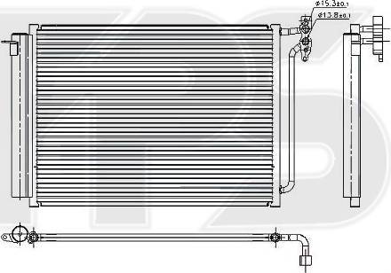 FPS FP 14 K08 - Condenser, air conditioning autospares.lv