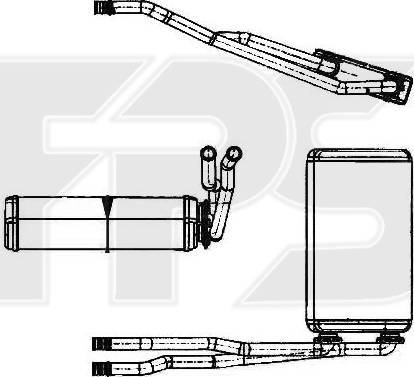 FPS FP 14 N96 - Heat Exchanger, interior heating autospares.lv