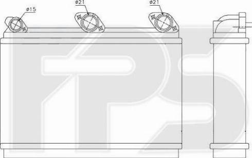 FPS FP 14 N103 - Heat Exchanger, interior heating autospares.lv