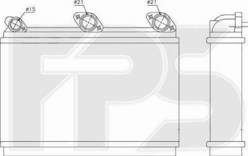 FPS FP 14 N103-X - Heat Exchanger, interior heating autospares.lv