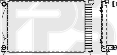 FPS FP 12 A463-X - Radiator, engine cooling autospares.lv