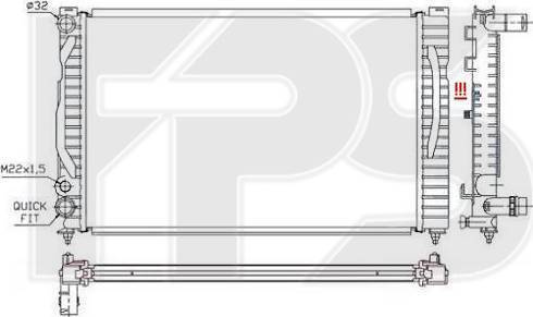 FPS FP 12 A403 - Radiator, engine cooling autospares.lv