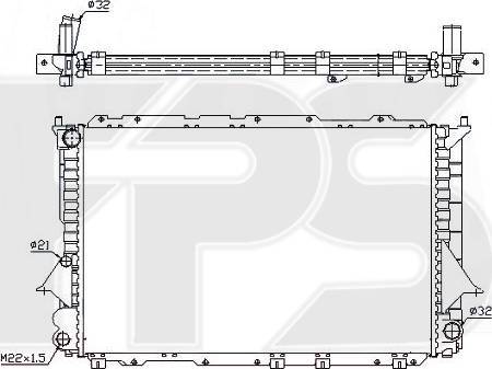 FPS FP 12 A760 - Radiator, engine cooling autospares.lv