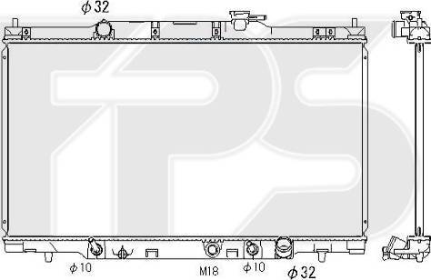 FPS FP 30 A589 - Radiator, engine cooling autospares.lv