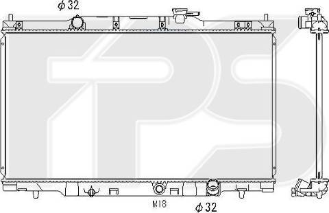 FPS FP 30 A588 - Radiator, engine cooling autospares.lv