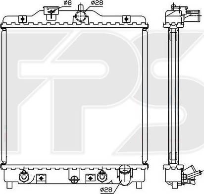 FPS FP 30 A582 - Radiator, engine cooling autospares.lv