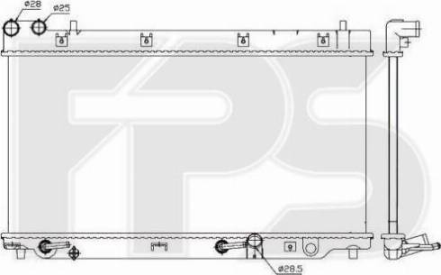 FPS FP 30 A247 - Radiator, engine cooling autospares.lv