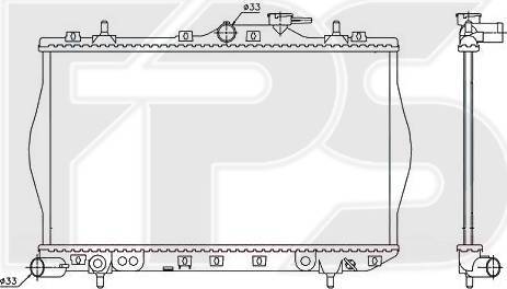 FPS FP 32 A640 - Radiator, engine cooling autospares.lv