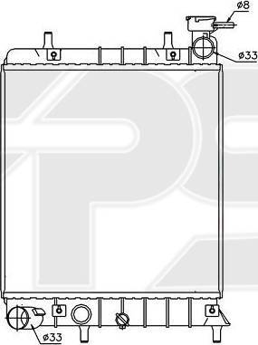 FPS FP 32 A653 - Radiator, engine cooling autospares.lv