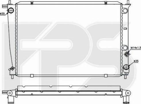 FPS FP 32 A679 - Radiator, engine cooling autospares.lv