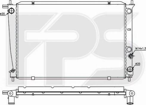 FPS FP 32 A678-X - Radiator, engine cooling autospares.lv