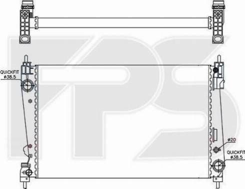 FPS FP 26 A307-X - Radiator, engine cooling autospares.lv