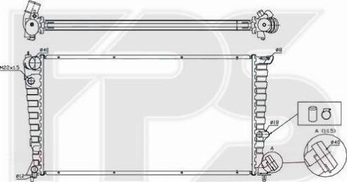 FPS FP 20 A54 - Radiator, engine cooling autospares.lv