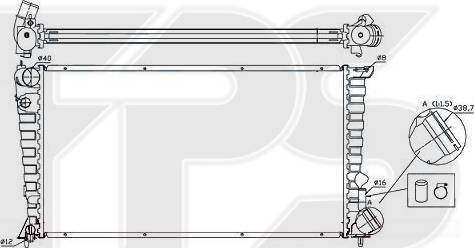 FPS FP 20 A64-X - Radiator, engine cooling autospares.lv