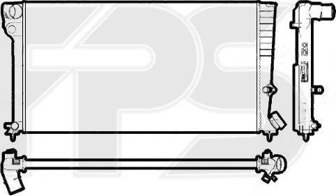 FPS FP 20 A62 - Radiator, engine cooling autospares.lv