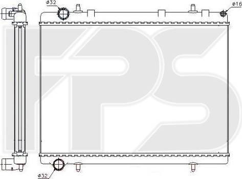 FPS FP 20 A1442 - Radiator, engine cooling autospares.lv