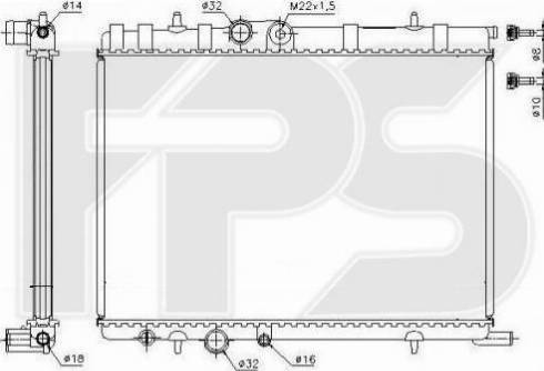 FPS FP 20 A81 - Radiator, engine cooling autospares.lv