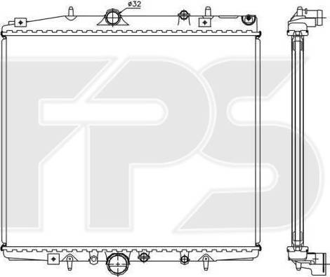 FPS FP 20 A310-X - Radiator, engine cooling autospares.lv