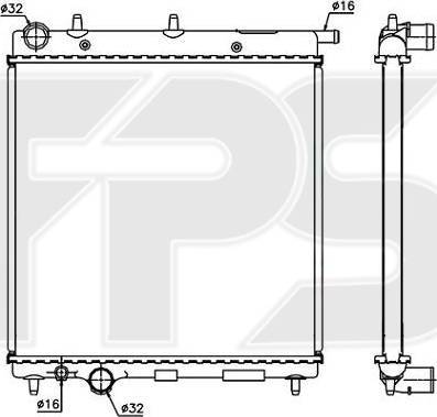 FPS FP 20 A74 - Radiator, engine cooling autospares.lv