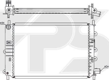 FPS FP 28 A156 - Radiator, engine cooling autospares.lv