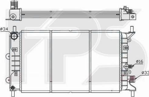 FPS FP 28 A157 - Radiator, engine cooling autospares.lv