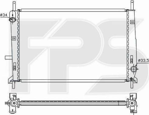 FPS FP 28 A162 - Radiator, engine cooling autospares.lv