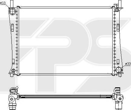 FPS FP 28 A188 - Radiator, engine cooling autospares.lv