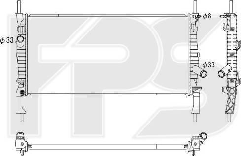 FPS FP 28 A841 - Radiator, engine cooling autospares.lv