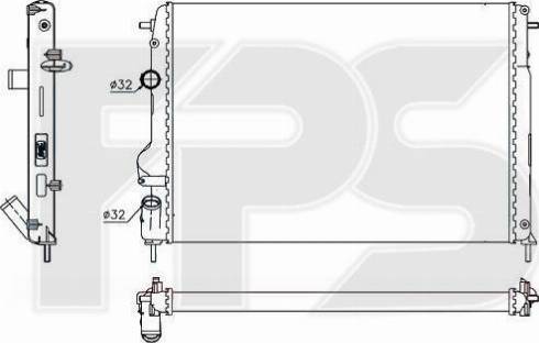 FPS FP 27 A399 - Radiator, engine cooling autospares.lv