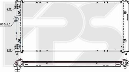 FPS FP 74 A497 - Radiator, engine cooling autospares.lv