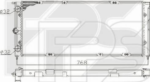 FPS FP 74 A441 - Radiator, engine cooling autospares.lv