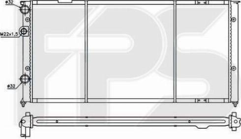 FPS FP 74 A454 - Radiator, engine cooling autospares.lv