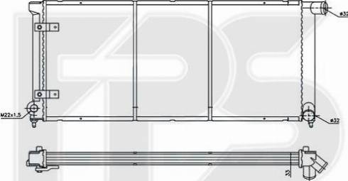 FPS FP 74 A419 - Radiator, engine cooling autospares.lv