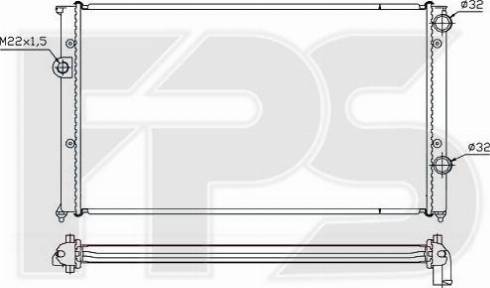 FPS FP 74 A431 - Radiator, engine cooling autospares.lv