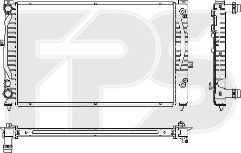 FPS FP 74 A424 - Radiator, engine cooling autospares.lv