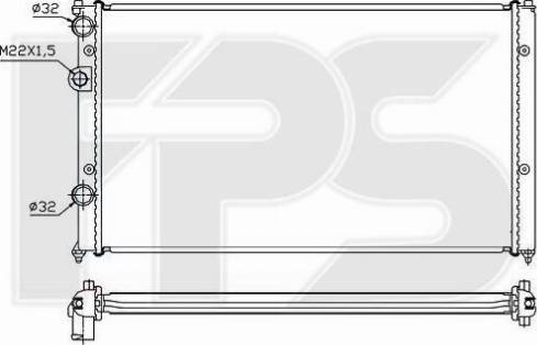 FPS FP 74 A502-X - Radiator, engine cooling autospares.lv