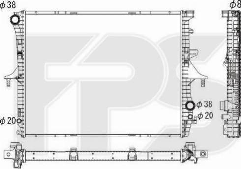 FPS FP 74 A1206 - Radiator, engine cooling autospares.lv