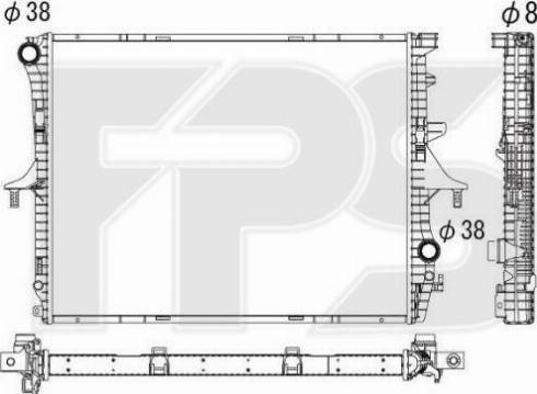 FPS FP 74 A1207-X - Radiator, engine cooling autospares.lv