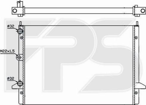 FPS FP 74 A1213 - Radiator, engine cooling autospares.lv