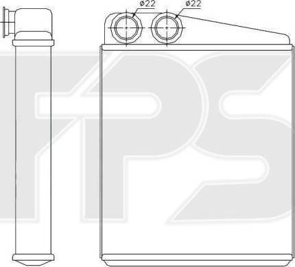 FPS FP 74 N51-X - Heat Exchanger, interior heating autospares.lv