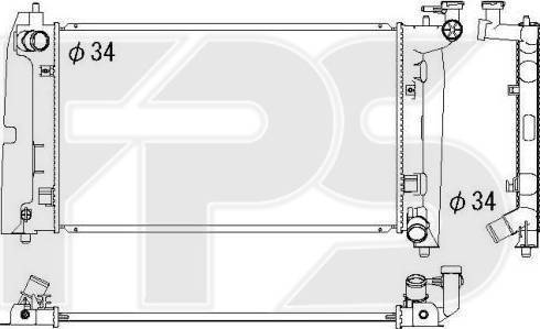 FPS FP 70 A547-X - Radiator, engine cooling autospares.lv