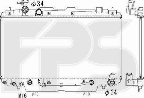 FPS FP 70 A1294 - Radiator, engine cooling autospares.lv