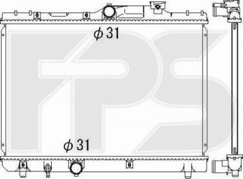 FPS FP 70 A1286 - Radiator, engine cooling autospares.lv