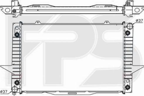 FPS FP 72 A490 - Radiator, engine cooling autospares.lv