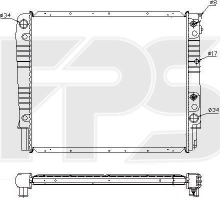 FPS FP 72 A486 - Radiator, engine cooling autospares.lv