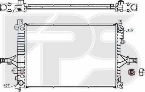 FPS FP 72 A1196 - Radiator, engine cooling autospares.lv