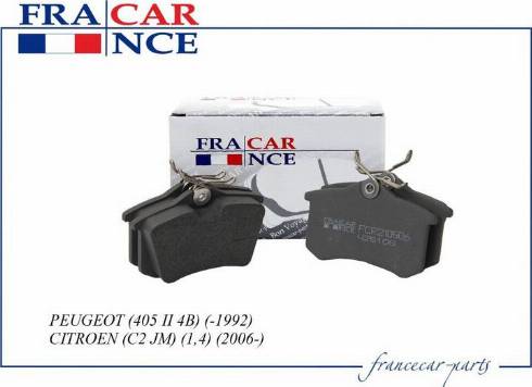 Francecar FCR210501 - Brake Pad Set, disc brake autospares.lv