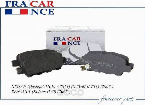 Francecar FCR210514 - Brake Pad Set, disc brake autospares.lv