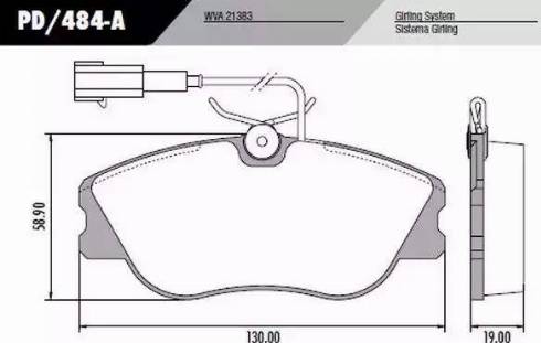 FRAS-LE PD484A - Brake Pad Set, disc brake autospares.lv