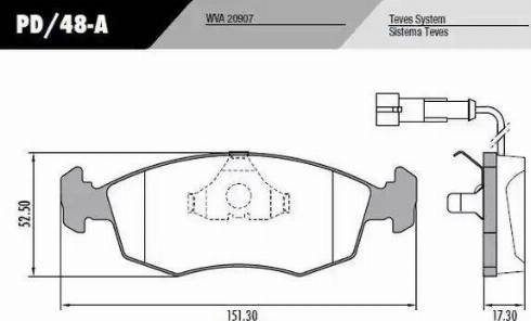 FRAS-LE PD48A - Brake Pad Set, disc brake autospares.lv